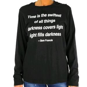 RARE Uniqlo SPRZ NY SAM FRANCIS Tee Quote Size Medium Black